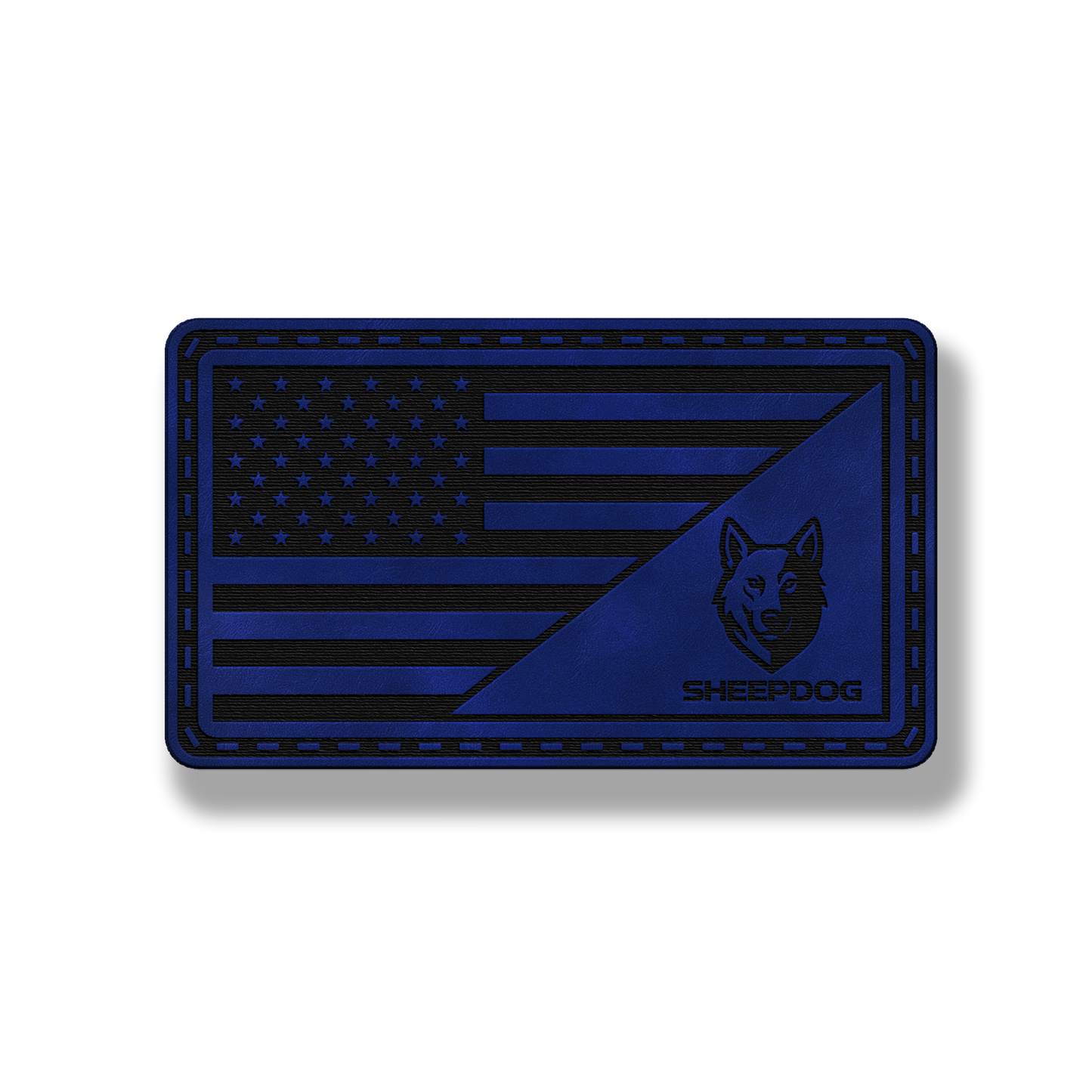 American Flag Sheep Dog Patch – Leatherette Patch