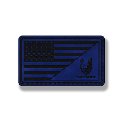 American Flag Sheep Dog Patch – Leatherette Patch