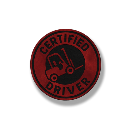 Certified Forklift Driver Patch – Leatherette Morale Patch