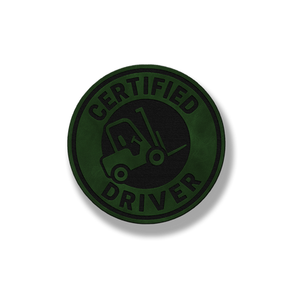 Certified Forklift Driver Patch – Leatherette Morale Patch