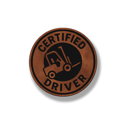 Certified Forklift Driver Patch – Leatherette Morale Patch