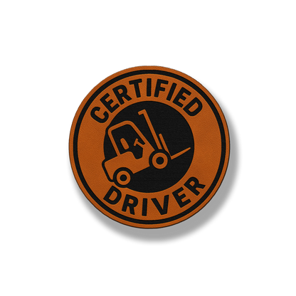 Certified Forklift Driver Patch – Leatherette Morale Patch