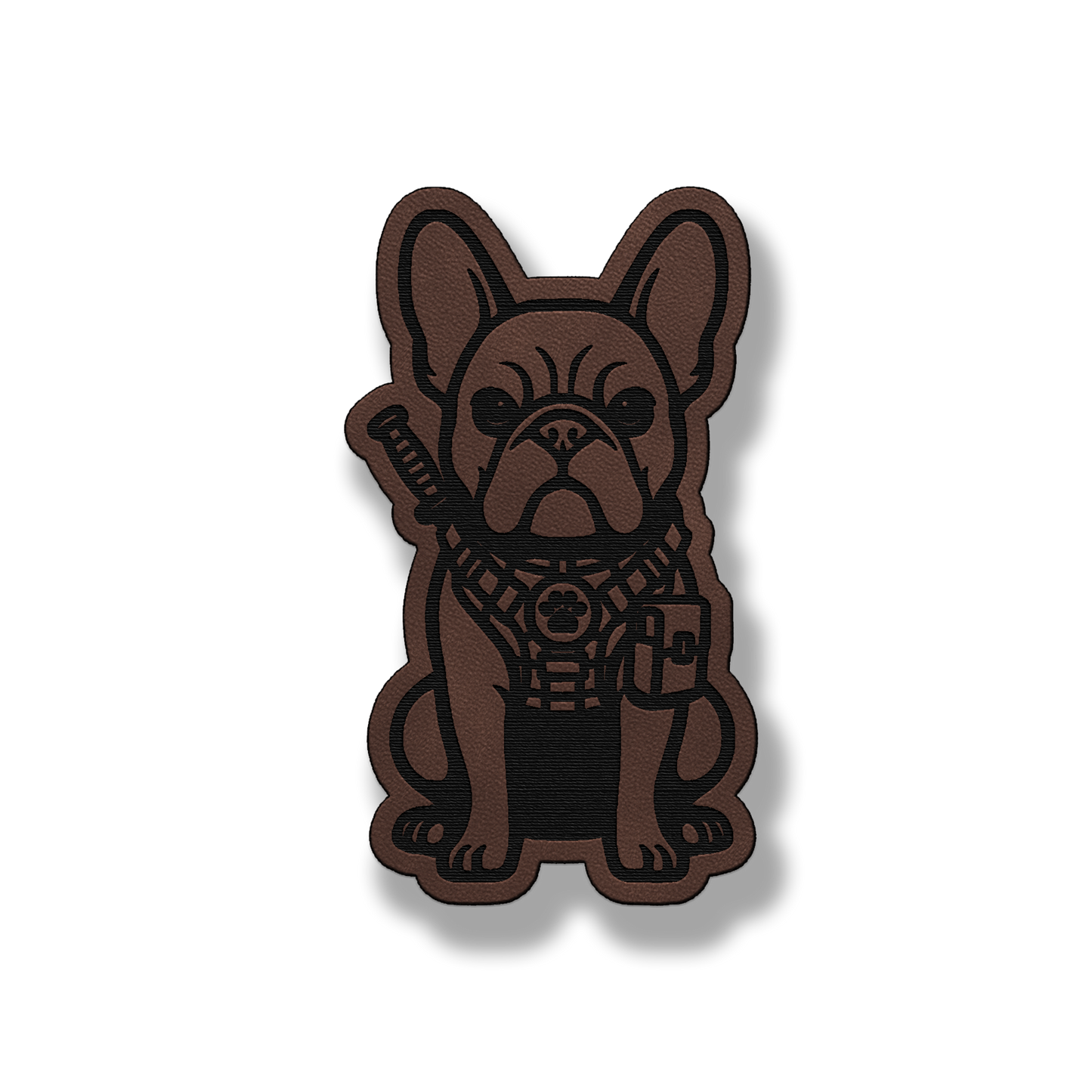 Tactical Frenchie Dog Patch – Leatherette Morale Patch