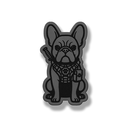 Tactical Frenchie Dog Patch – Leatherette Morale Patch