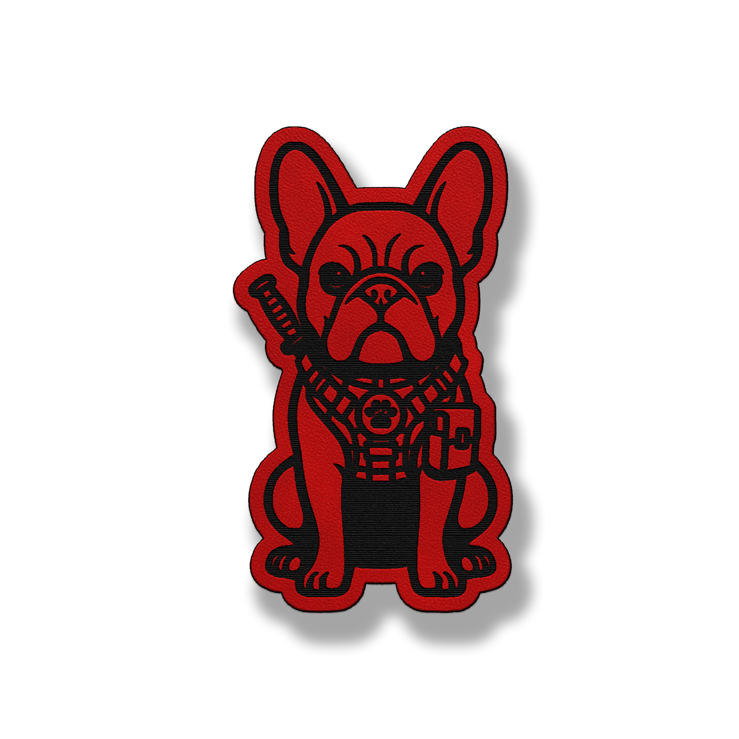 Tactical Frenchie Dog Patch – Leatherette Morale Patch