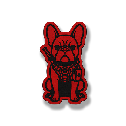Tactical Frenchie Dog Patch – Leatherette Morale Patch