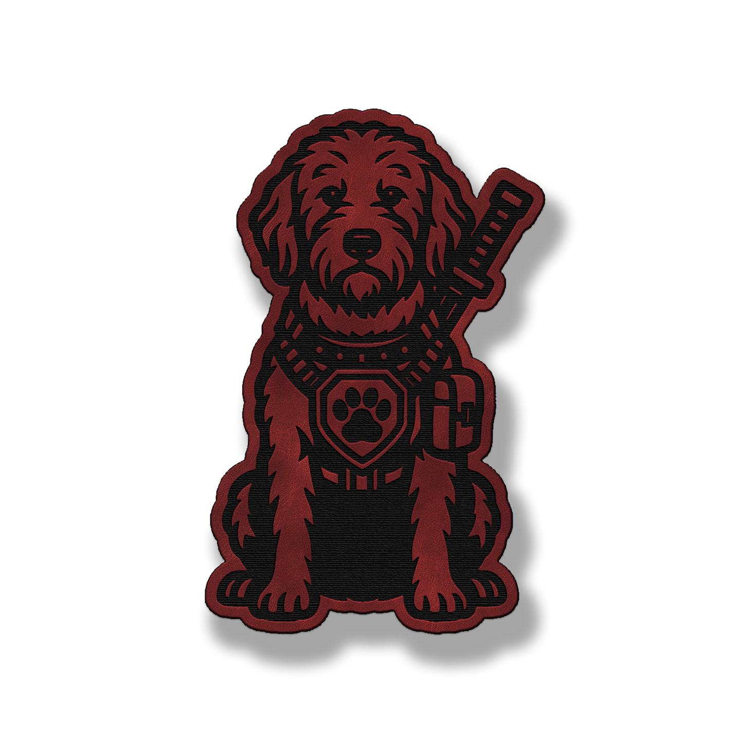 Tactical Golden Doodle Patch – Leatherette Morale Patch