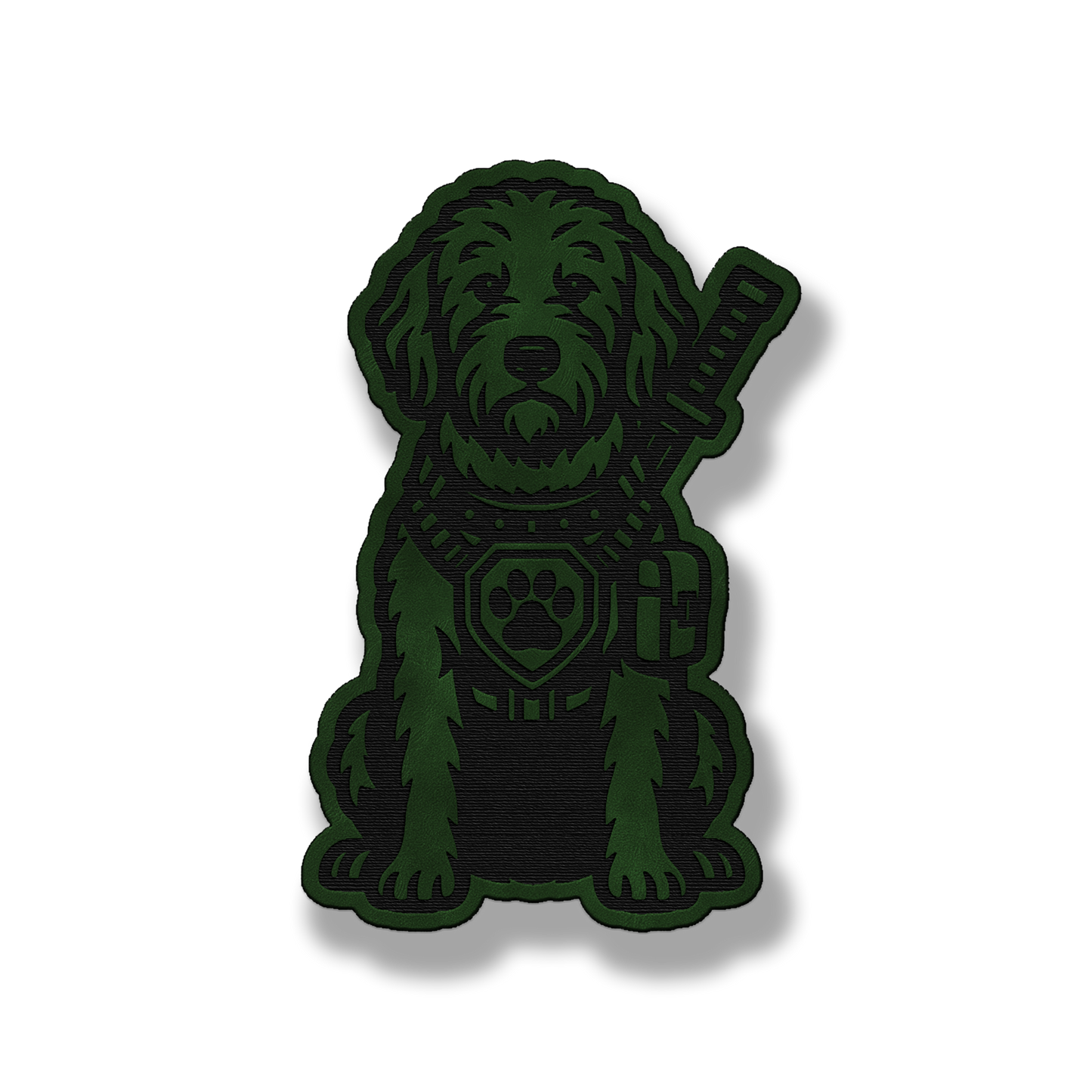 Tactical Golden Doodle Patch – Leatherette Morale Patch