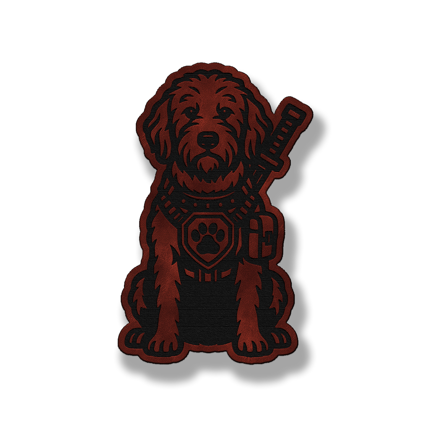 Tactical Golden Doodle Patch – Leatherette Morale Patch