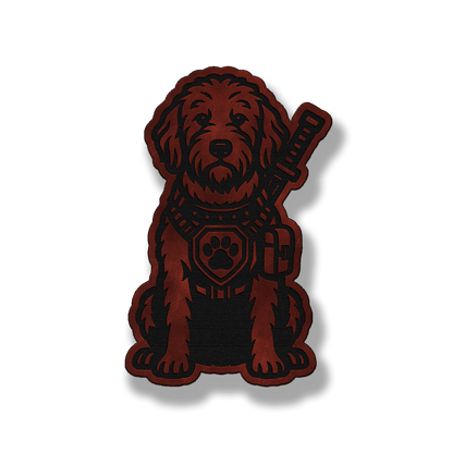 Tactical Golden Doodle Patch – Leatherette Morale Patch