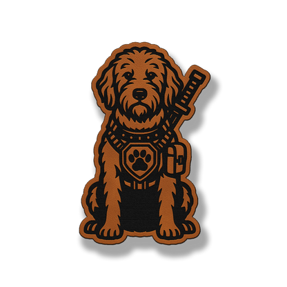 Tactical Golden Doodle Patch – Leatherette Morale Patch