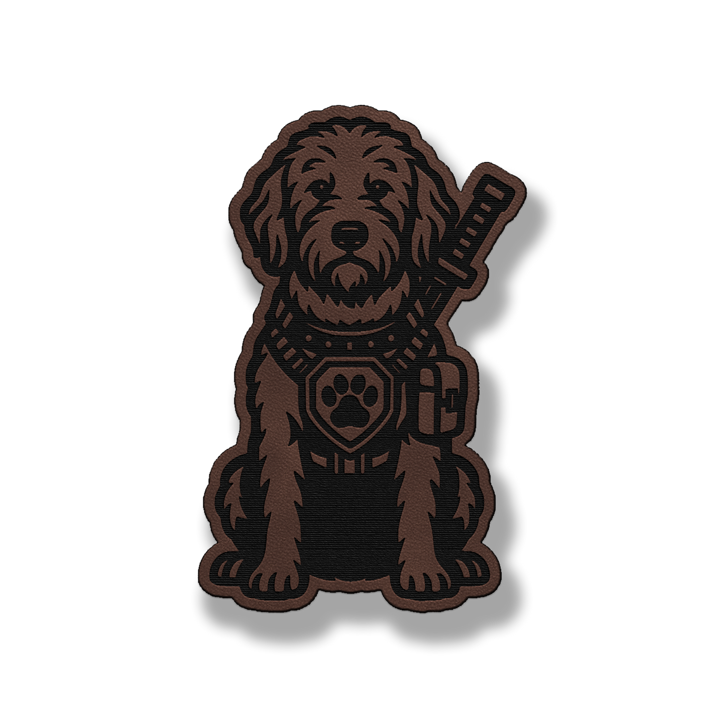 Tactical Golden Doodle Patch – Leatherette Morale Patch