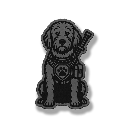 Tactical Golden Doodle Patch – Leatherette Morale Patch