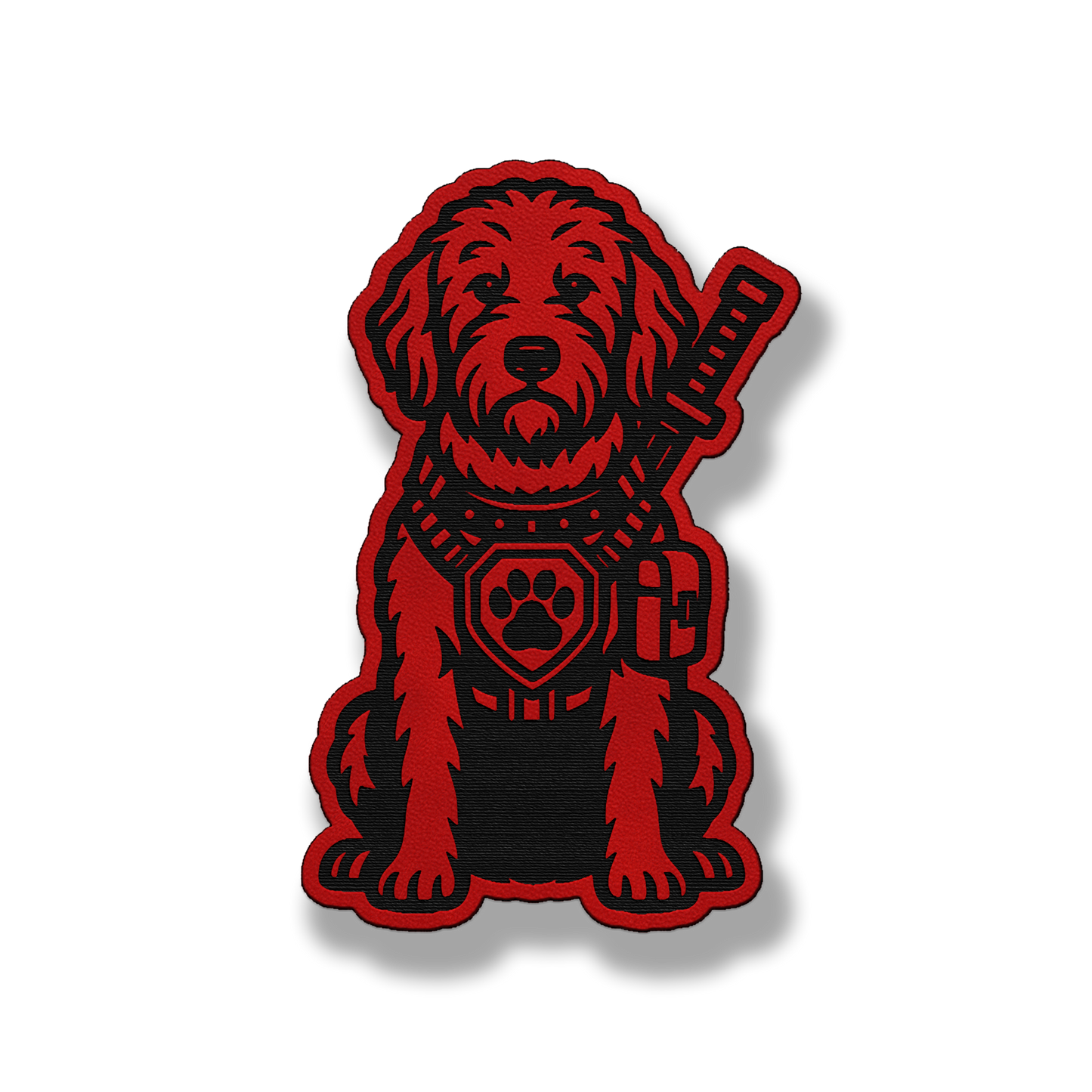 Tactical Golden Doodle Patch – Leatherette Morale Patch