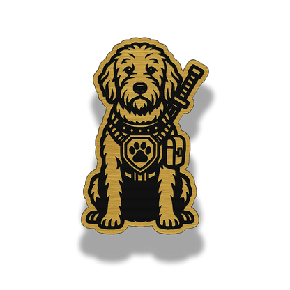 Lifetime Golden Doodle Dog Patch – Brushed Acrylic Morale Patch