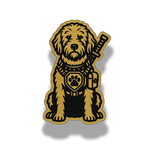 Lifetime Golden Doodle Dog Patch – Brushed Acrylic Morale Patch