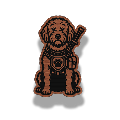 Lifetime Golden Doodle Dog Patch – Brushed Acrylic Morale Patch