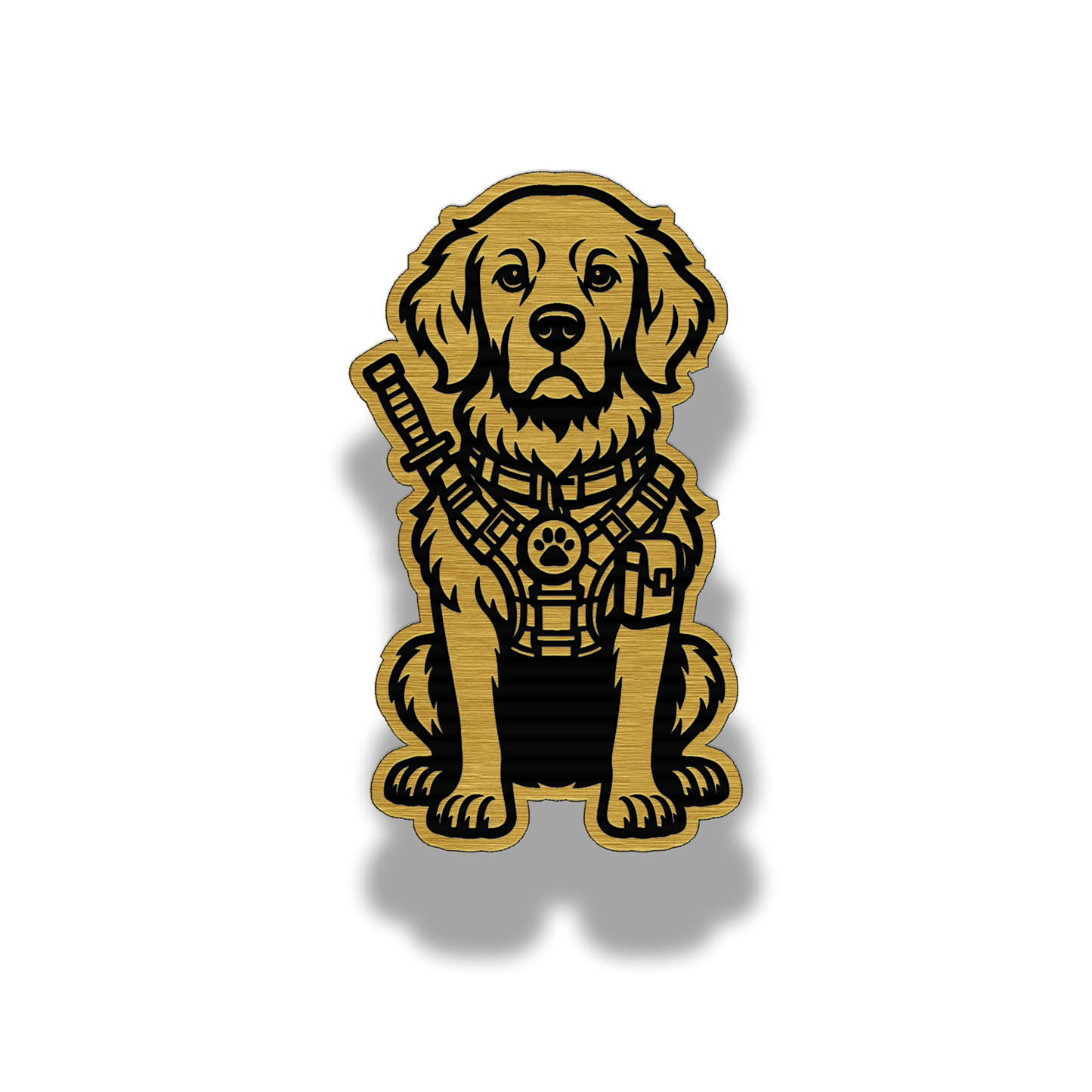 Lifetime Golden Retriever Dog Patch – Brushed Acrylic Morale Patch