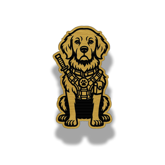 Lifetime Golden Retriever Dog Patch – Brushed Acrylic Morale Patch