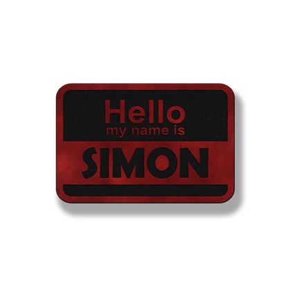 Hello My Name Is - Leatherette Patch