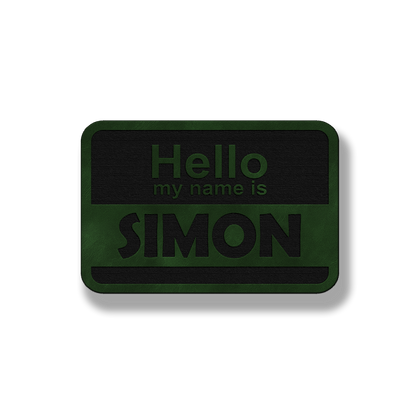 Hello My Name Is - Leatherette Patch