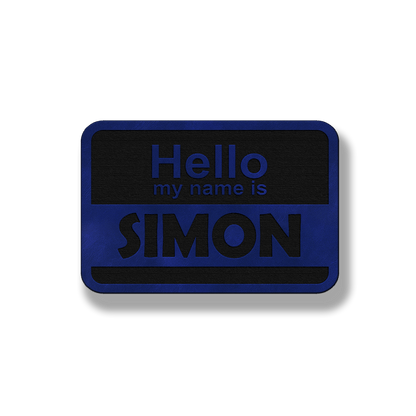 Hello My Name Is - Leatherette Patch