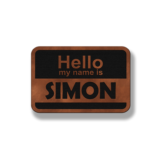 Hello My Name Is - Leatherette Patch