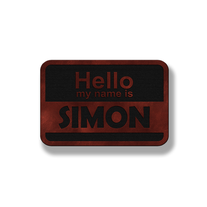Hello My Name Is - Leatherette Patch