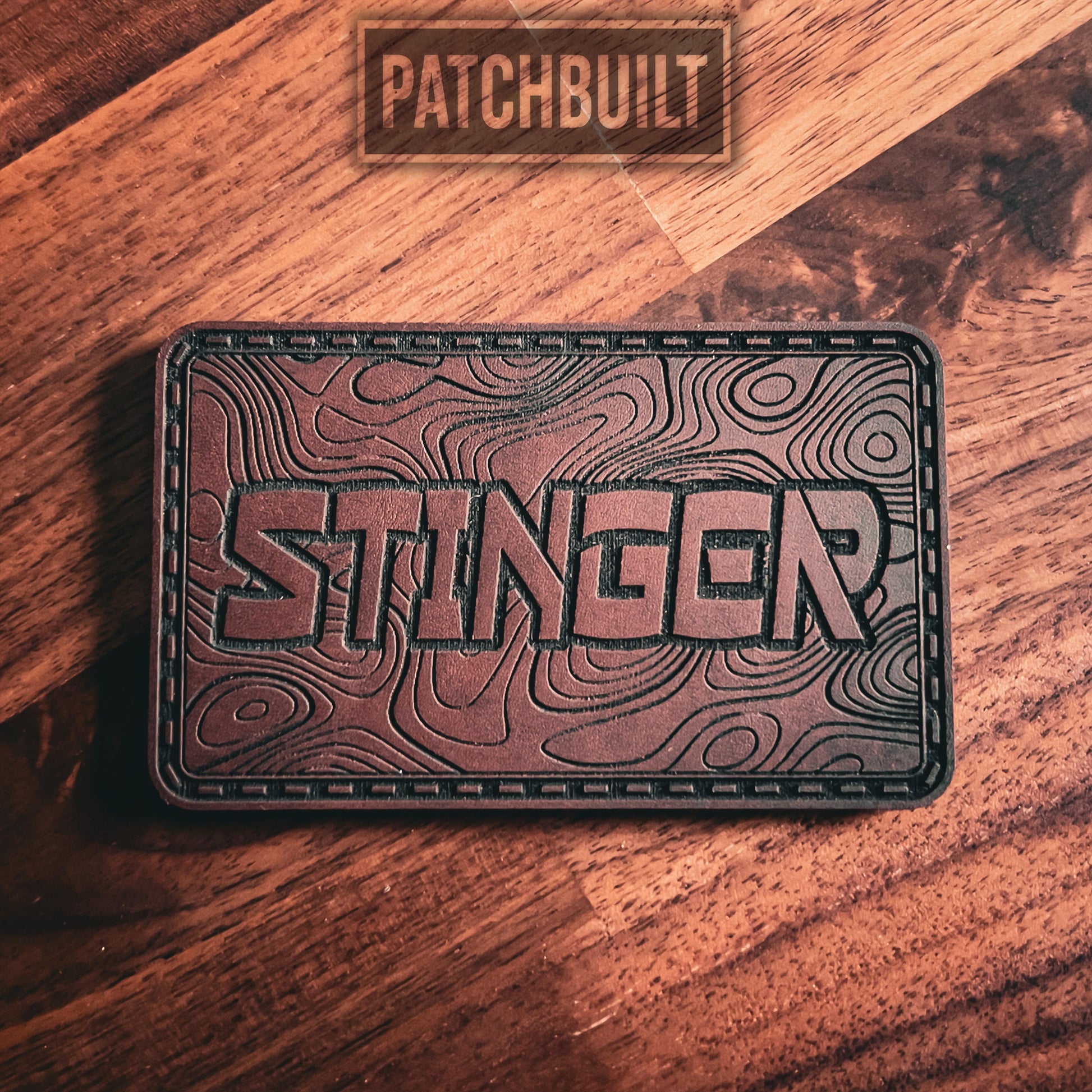 Personalized Name Topographic Leatherette Patch | Engraved Patch | Hook and Loop Morale Patch | Off-Road, Overland, Tactical Gear Patch