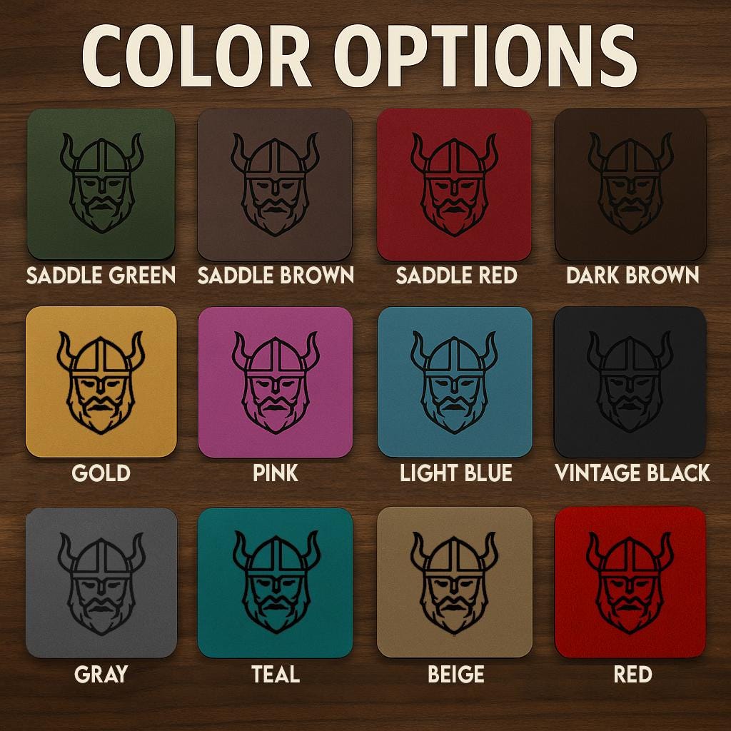 Custom Leatherette Patches – Personalized Logo, Name, or Design – Hook & Loop or Adhesive – Perfect for Hats, Backpacks, Jackets and More