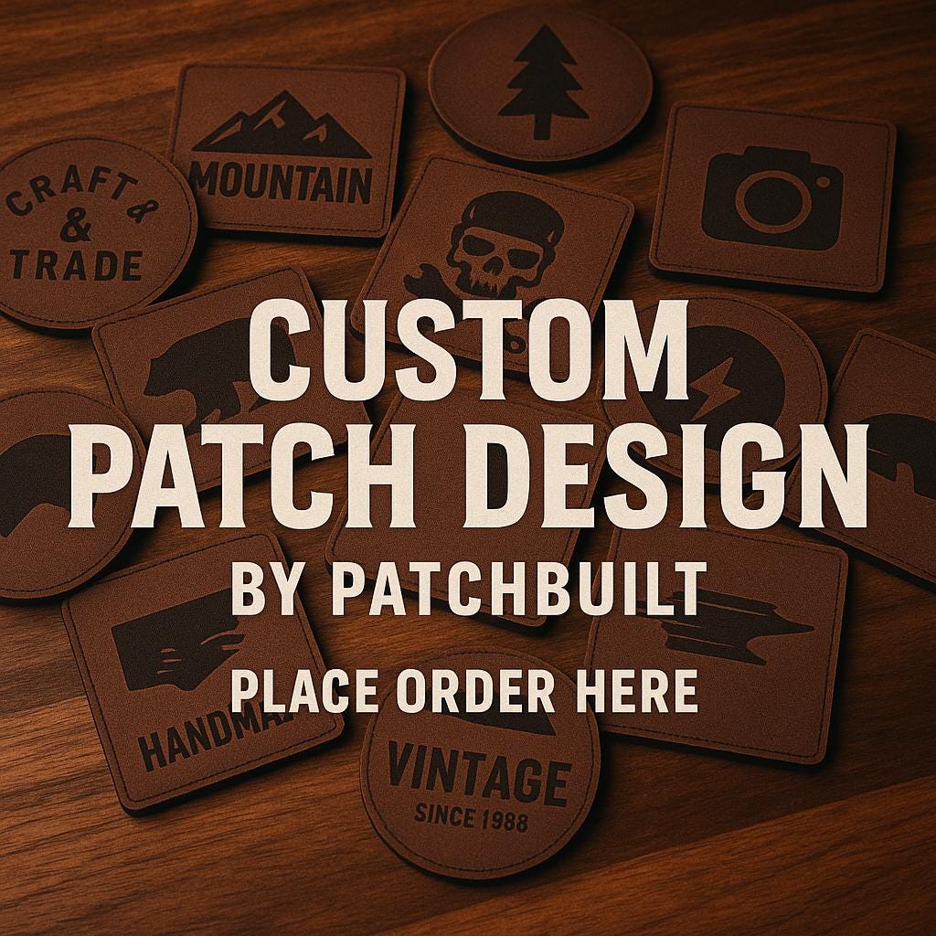 Custom Leatherette Patches – Personalized Logo, Name, or Design – Hook & Loop or Adhesive – Perfect for Hats, Backpacks, Jackets and More