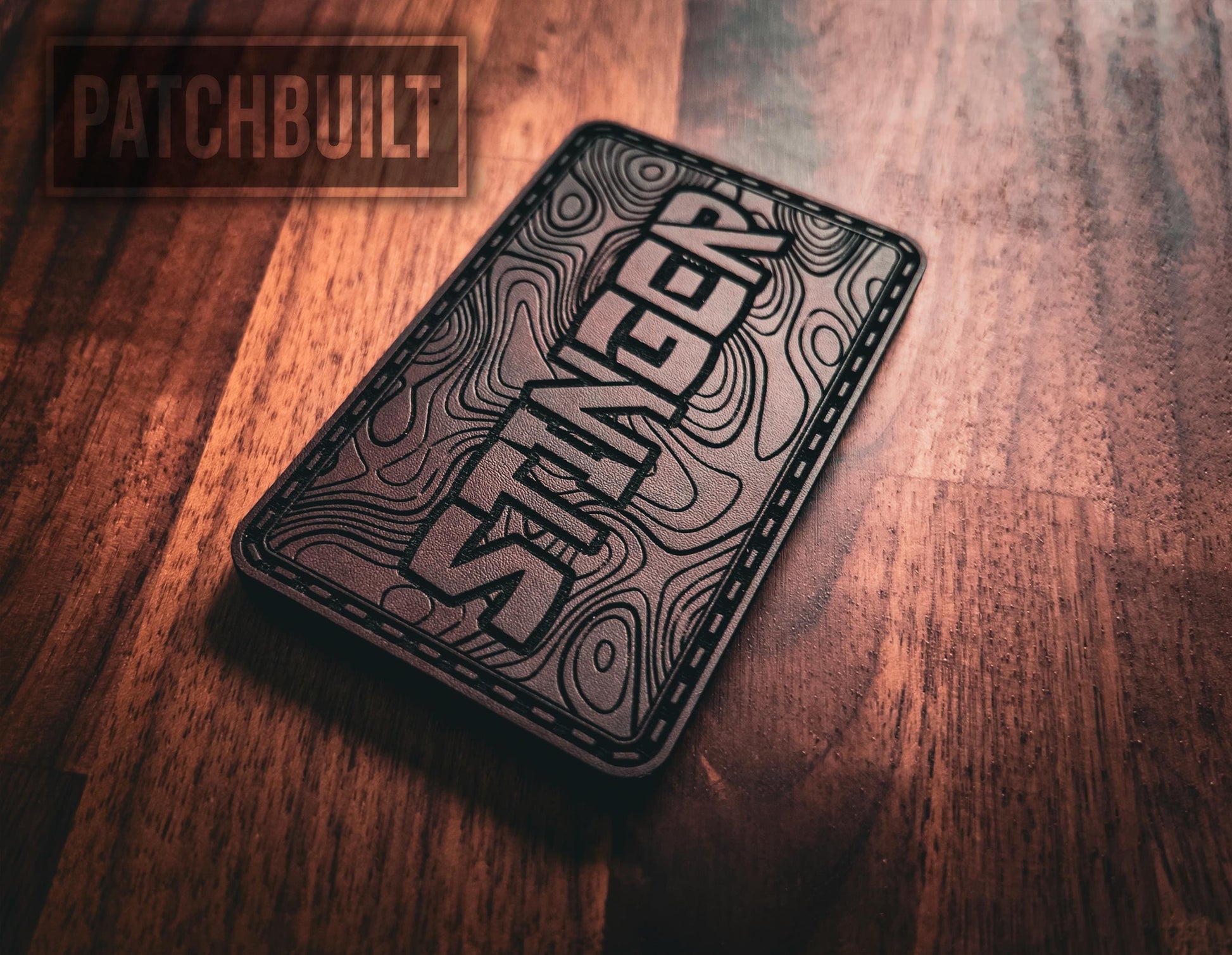 Personalized Name Topographic Leatherette Patch | Engraved Patch | Hook and Loop Morale Patch | Off-Road, Overland, Tactical Gear Patch
