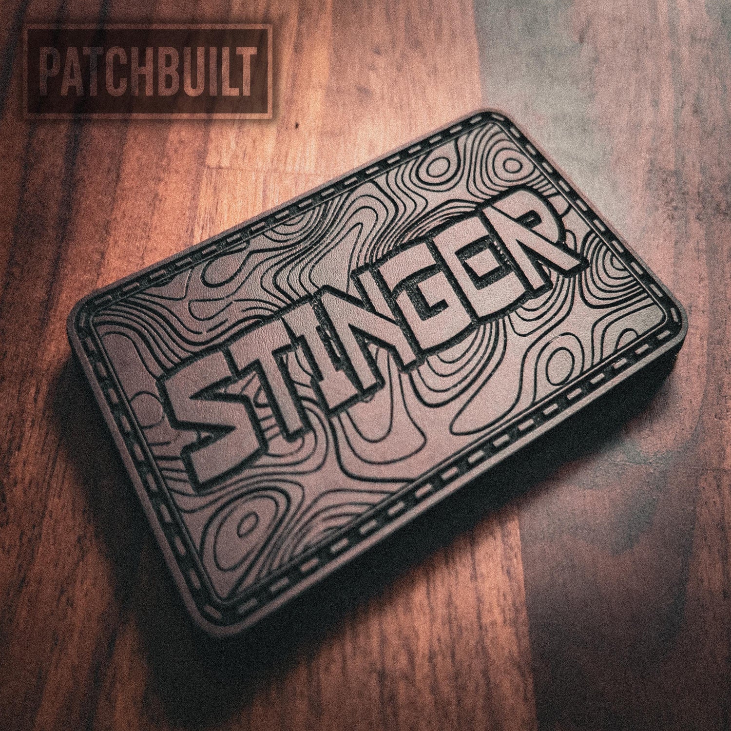 Personalized Name Topographic Leatherette Patch | Engraved Patch | Hook and Loop Morale Patch | Off-Road, Overland, Tactical Gear Patch