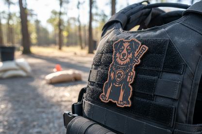 Tactical Australian Shepherd Patch – Leatherette Morale Patch
