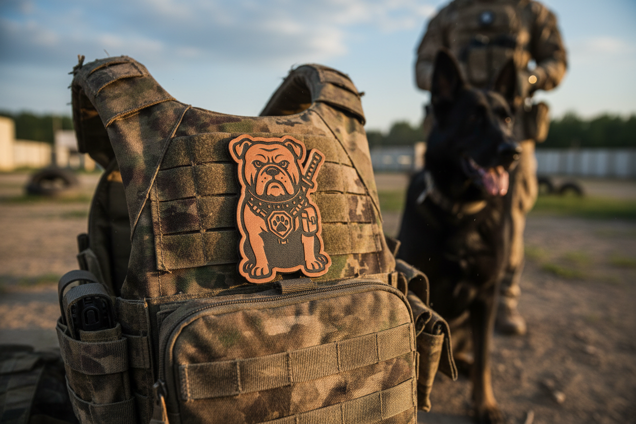 Tactical Bulldog Dog Patch – Leatherette Morale Patch