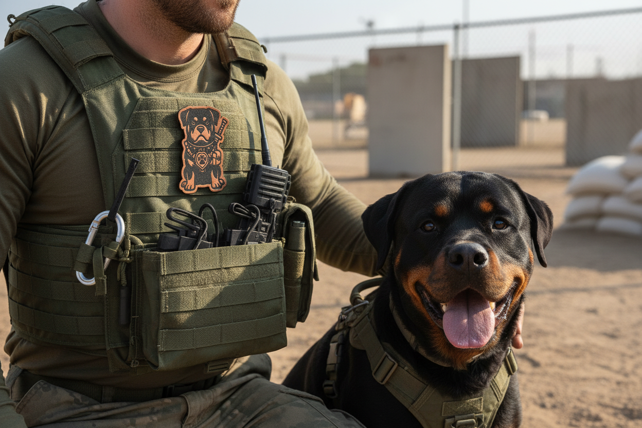 Tactical Rottweiler Patch – Leatherette Morale Patch