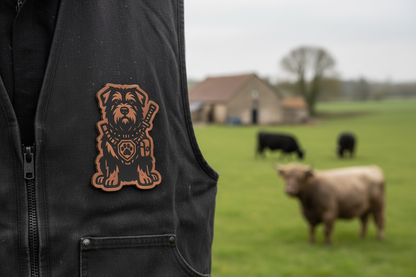 Tactical Bouvier Dog Patch – Leatherette Morale Patch