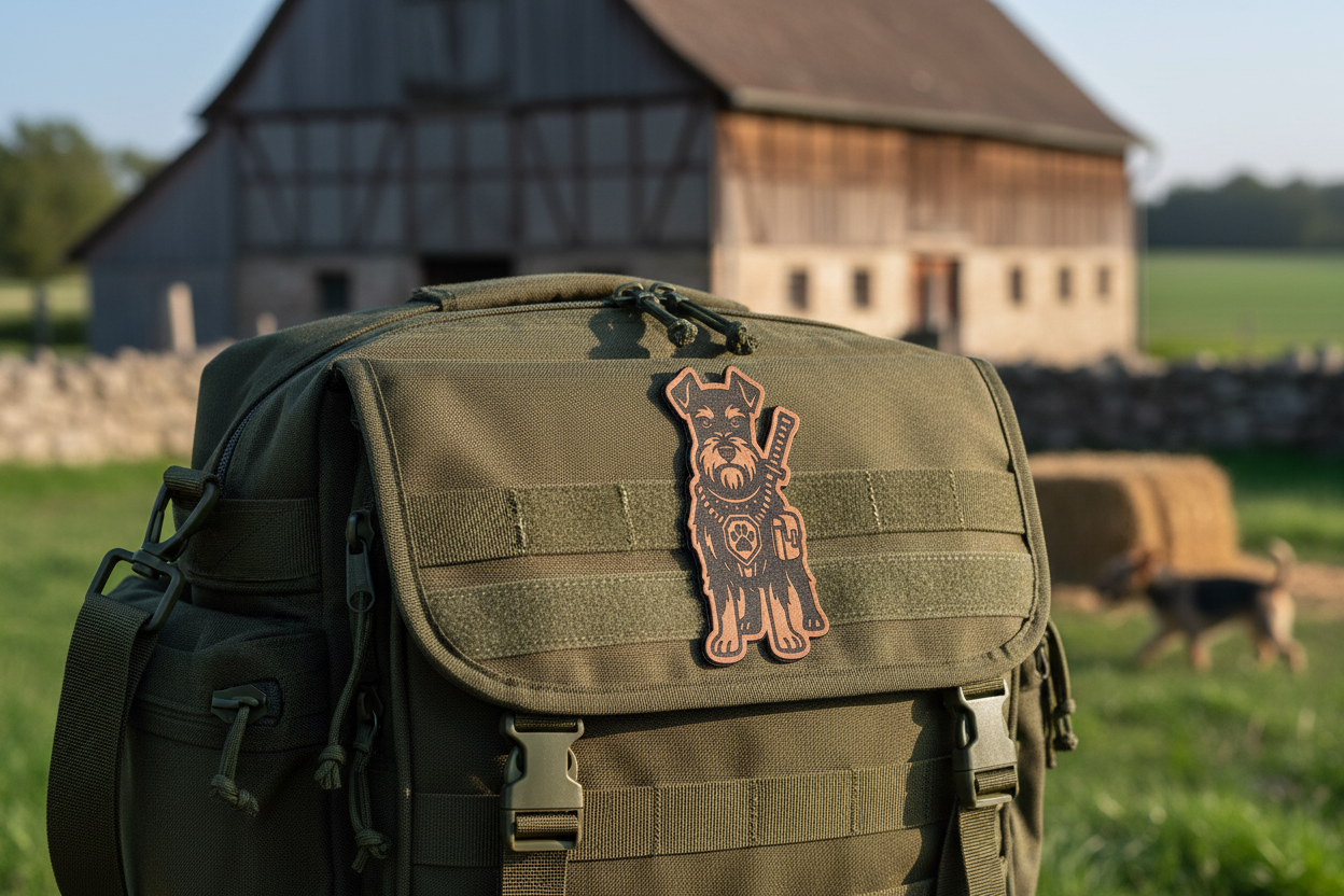 Tactical Schnauzer Patch – Leatherette Morale Patch