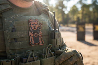 Tactical Pitbull Dog Patch – Leatherette Morale Patch