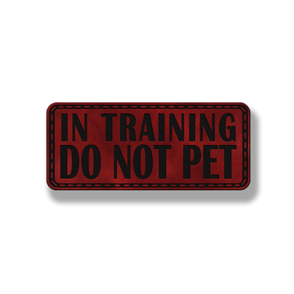 In Training Do Not Pet – Hook and Loop Dog Collar Patch