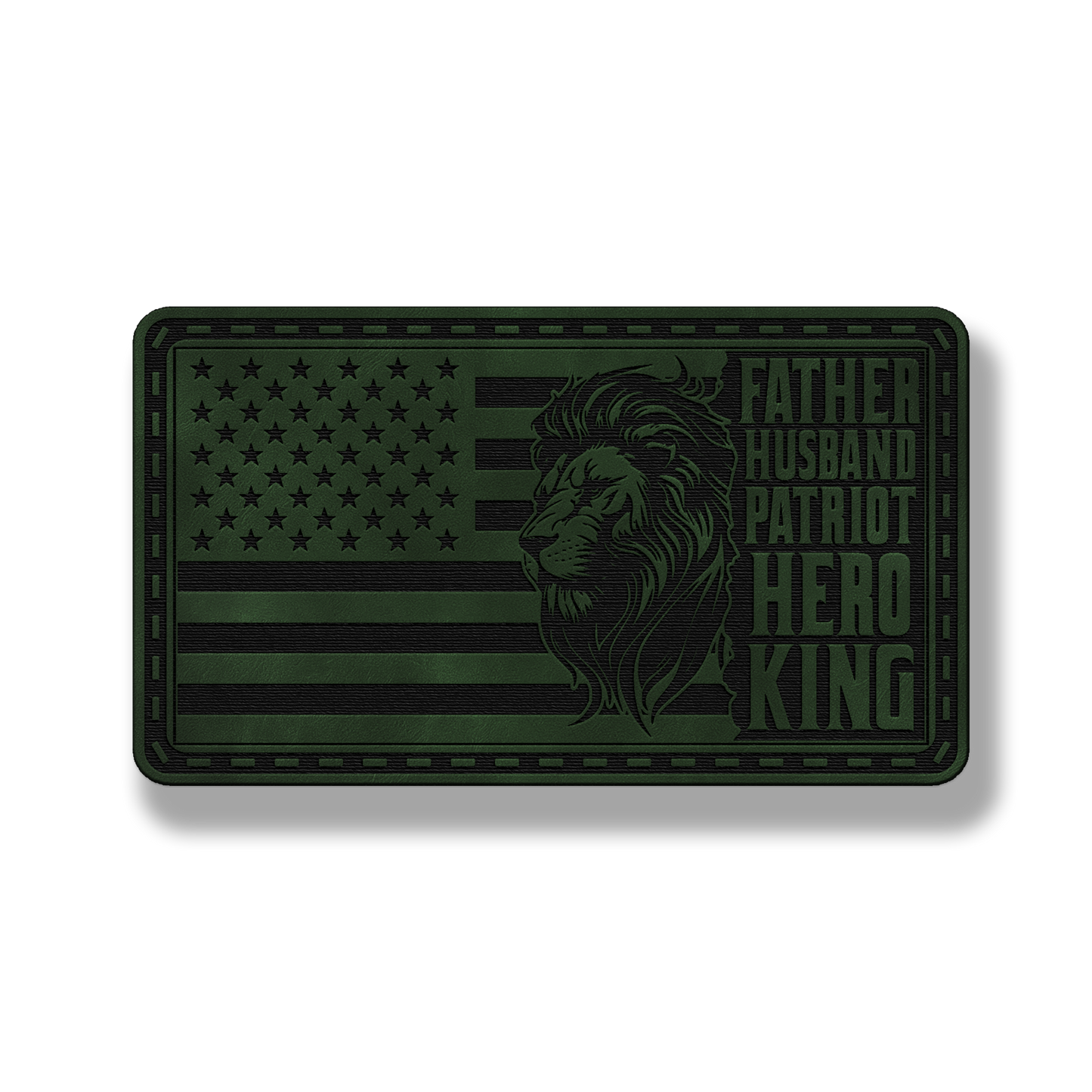 Lion Father Flag Patch – Leatherette Morale Patch