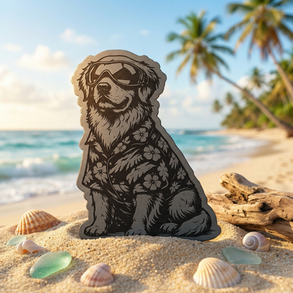 Beach Dog Golden Retriever Patch – Leatherette Morale Patch