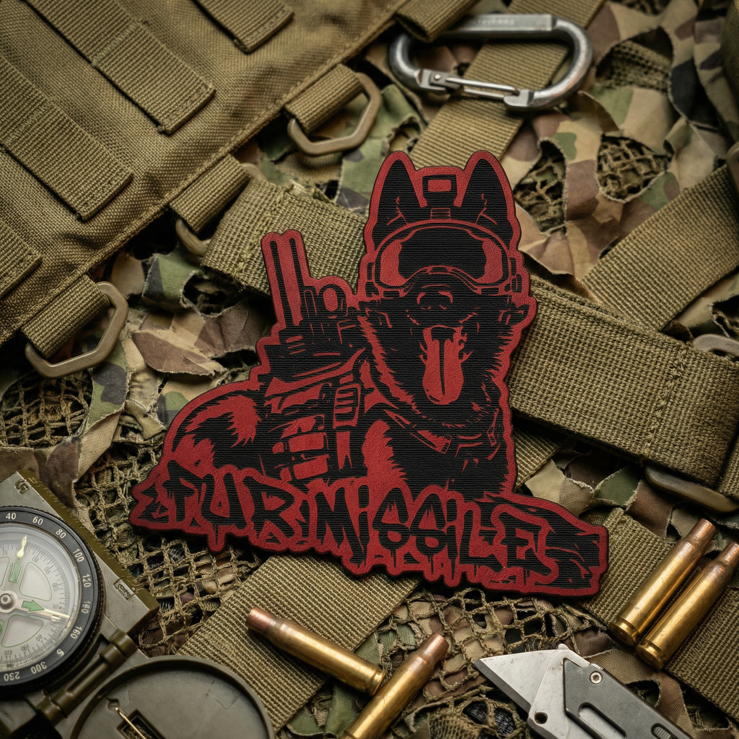 Fur Missile Tactical Dog Patch – Leatherette Morale Patch