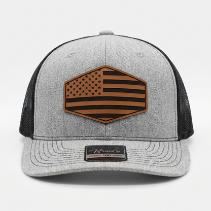 BrimCo 100 Series Classic Hat – Leatherette Patch Edition