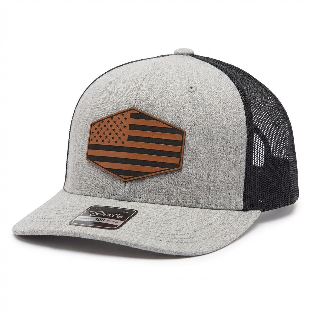 BrimCo 100 Series Classic Hat – Leatherette Patch Edition