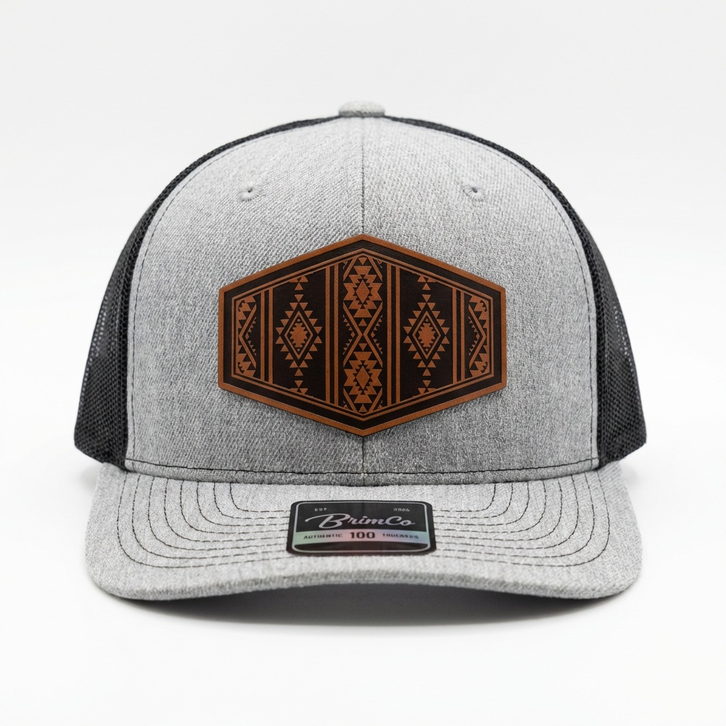 BrimCo 100 Series Classic Hat – Leatherette Patch Edition