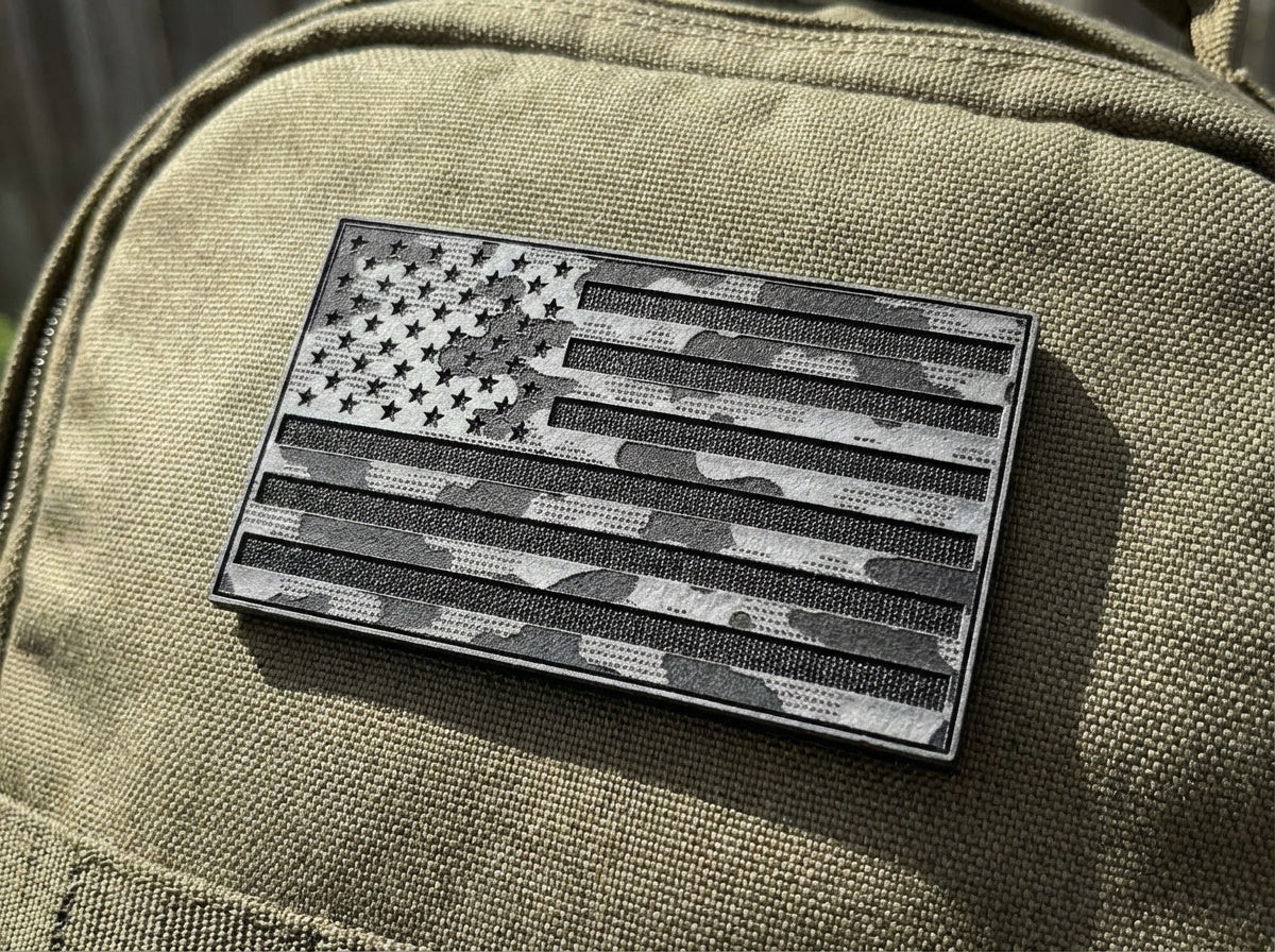 3” x 2” Classic Gray Laserable Leatherette Patch Blanks – Hook Backed | CO2, Diode & Fiber Laser Compatible