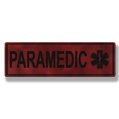 8" PARAMEDIC Leatherette Patch