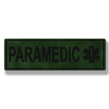 8" PARAMEDIC Leatherette Patch