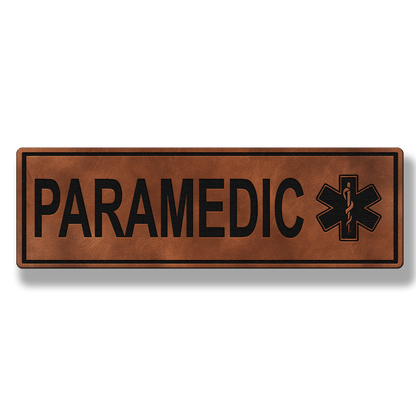 8" PARAMEDIC Leatherette Patch